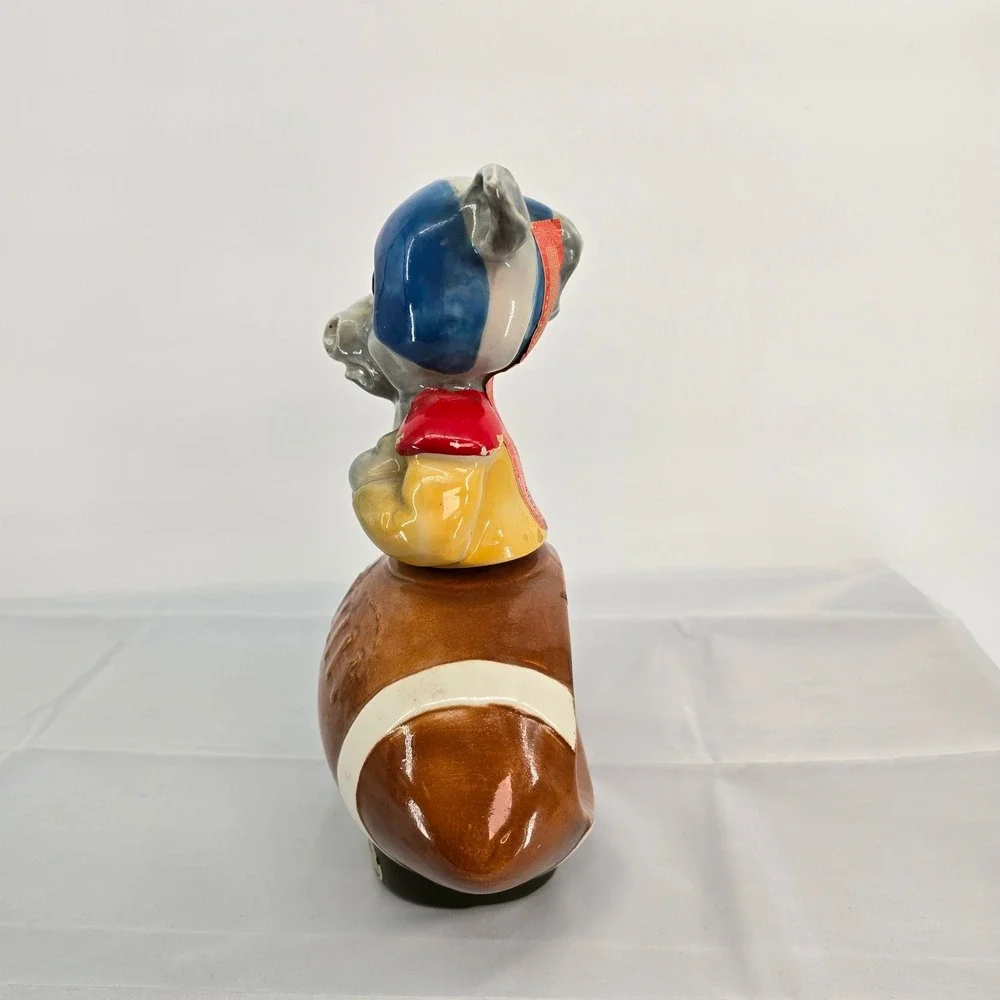 Vintage Jim Beam Democratic Donkey Football Decanter Regal China 1970s 4/5 Quart